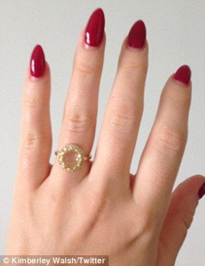 Kimberly Walsh unusual diamond engagement ring